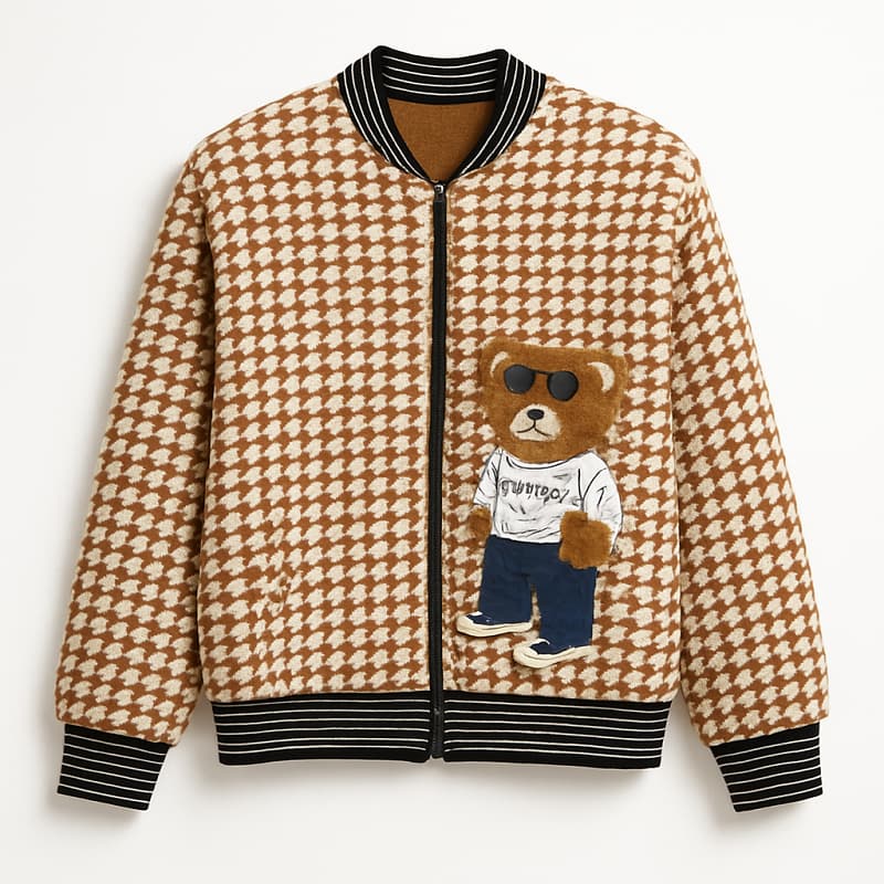 بامبر زنانه طرح تدی-قهوه ای