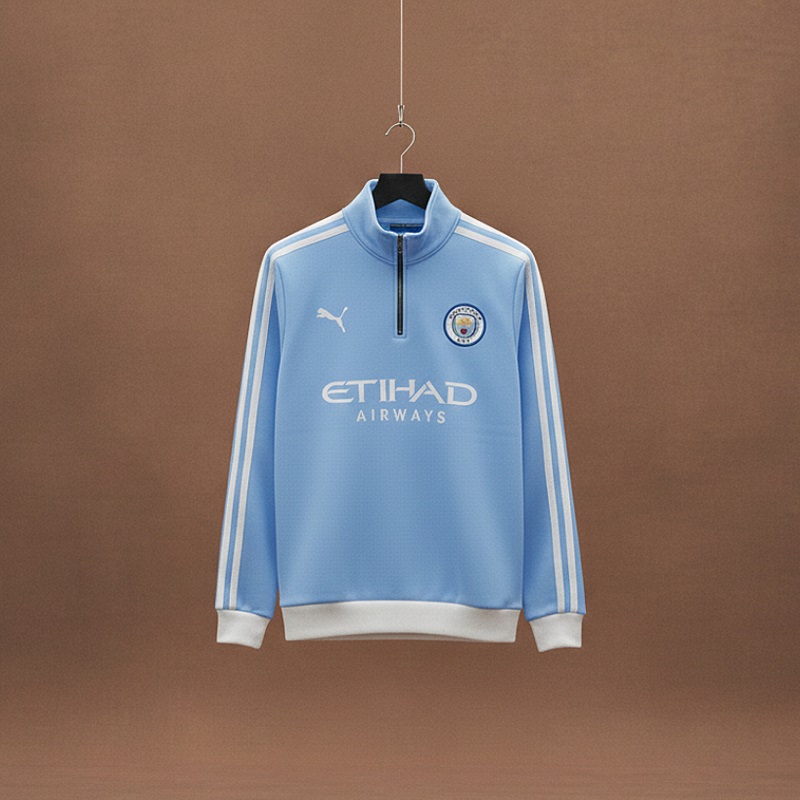 دورس نیم زیپ منچستر سیتی- آبی فیروزه ای